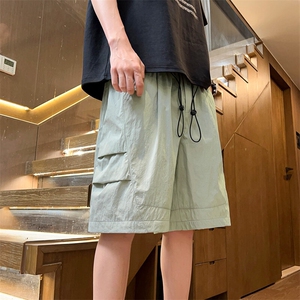 夏季潮牌机能风拼接抽绳松紧五分裤百搭休闲短裤A406 K3521 特P32图片