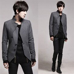 秋装韩版男士斜中山装西服外套男式休闲小西装男X02/P45（全），男装西服，星座1506-1