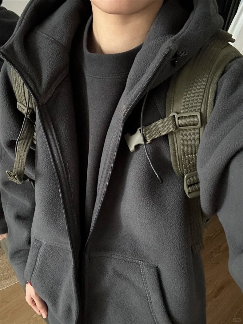 摇粒绒连帽拉链卫衣外套1302-GS02-P55成分100聚酯纤维,女装短外套,星座1302