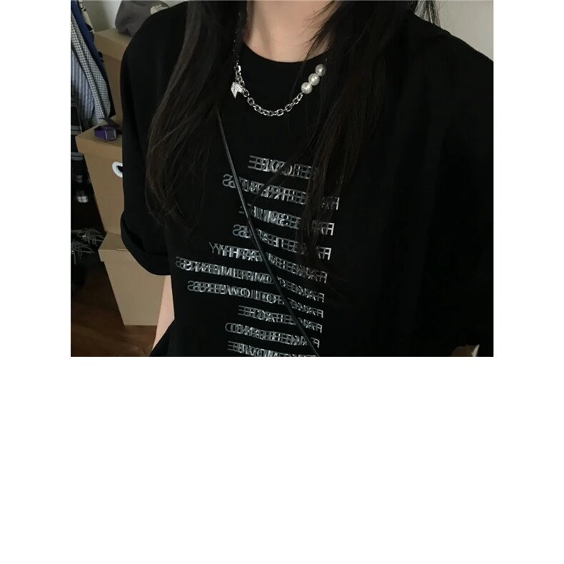 全棉常规纯色日常宽松型青少年落肩袖圆领ins潮牌印花短袖T恤,男装T恤,星座506A