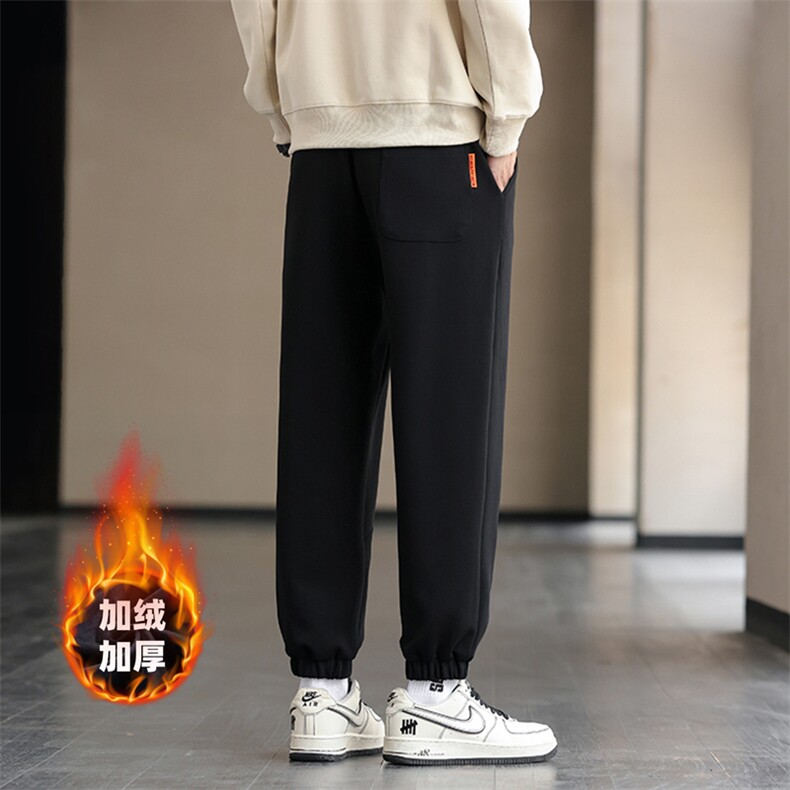 2305加绒/P55休闲裤男美式大码宽松潮男百搭长裤子卫裤男M-8XL,男装休闲裤,星座1204