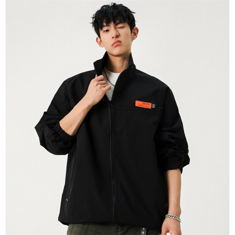 DSA028-JK2503P55新款个性设计立领飞行员夹克男潮流外套，男装夹克，电商A028