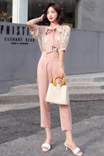 020年夏季时尚小清新百搭气质优雅两件套，女装套装/套裙，悠米