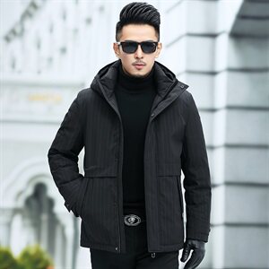 X8067钱塘2020-1冬季男士羽绒服连帽高端90白鸭绒P270图片