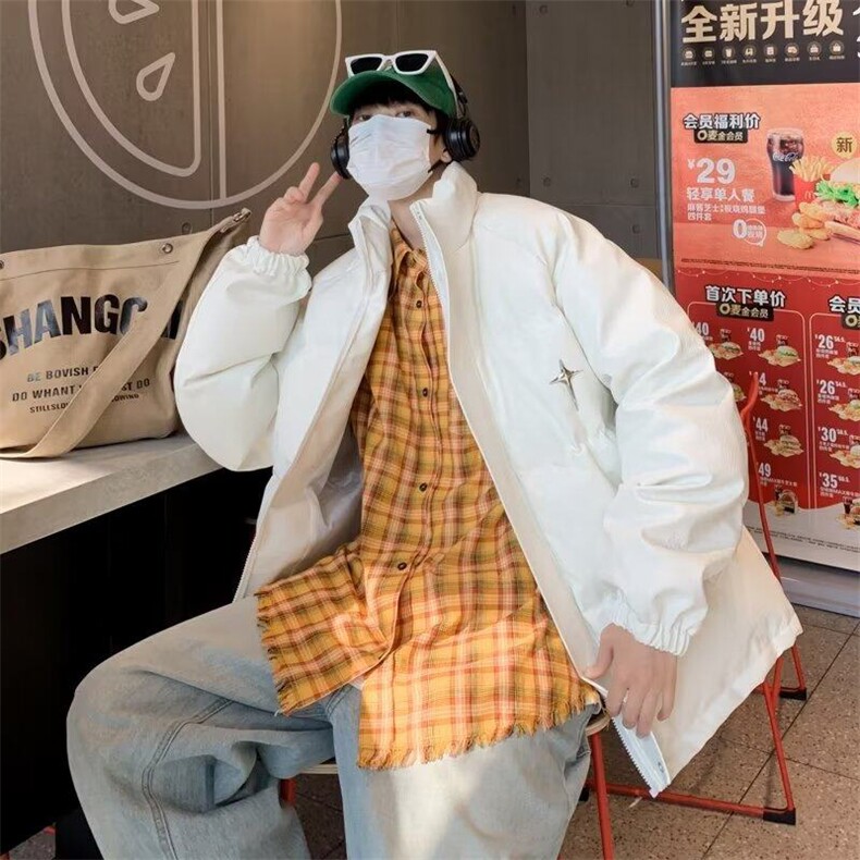 【有货】DW362-P98新款pu皮棉服男2025冬季面包服潮牌加厚棉衣图片