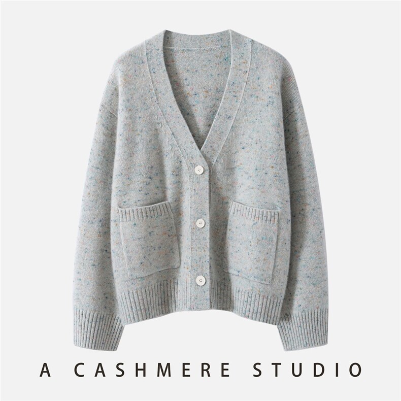 2025年秋季时尚百搭通勤简约休闲羊绒开衫，女装羊绒衫，启东羊绒