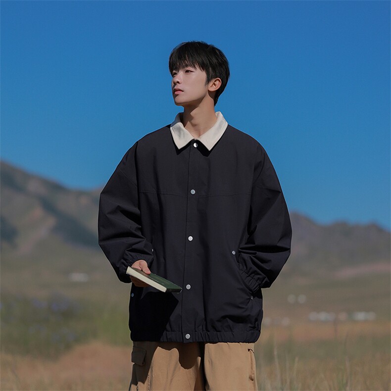 JK7863-P65   2025秋季新款翻领防水宽松夹克图片