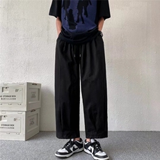 工装裤男夏ins潮直筒韩版潮流机能宽松男女生休闲裤K2977P33，男装休闲裤，星座1116-2