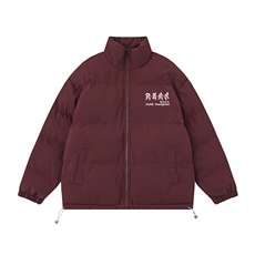 白底23冬季时尚百搭宽松字母印花加厚棉服外套MY2080特批65控98，男装棉衣，电商A247-1