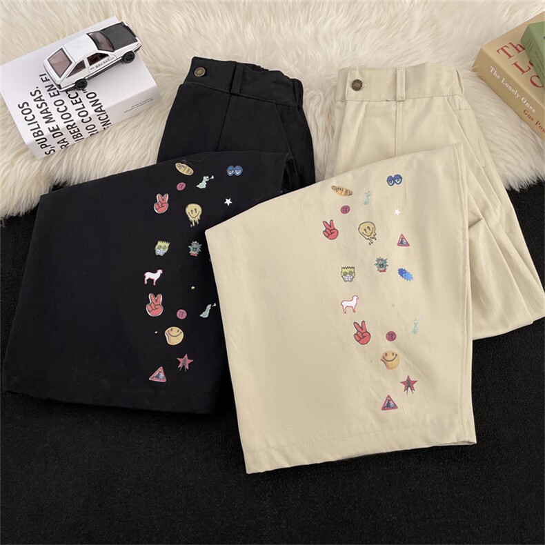 美式复古印花宽松小众工装裤男女弯刀休闲裤K206-P58，男装工装外套，星座308B-2