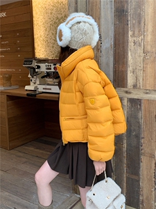 现货排骨款白鸭绒羽绒服2025冬季女新款面包服外套图片