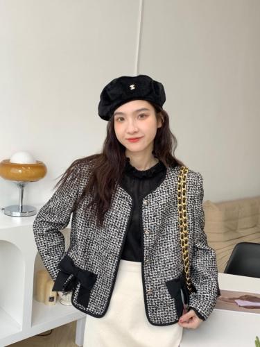 TWTIUWOO-秋装新款蝴蝶结小香外套图片