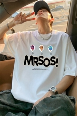 T802短袖t恤男夏季新款高街休闲纯棉体恤oversize大码宽松上衣服，男装T恤，星座304A-1