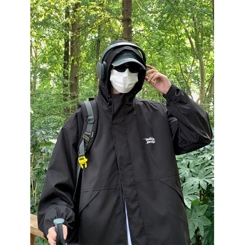 情侣户外冲锋衣男款高街美式防水登山服外套GF16P63,男装夹克,星座1116-2