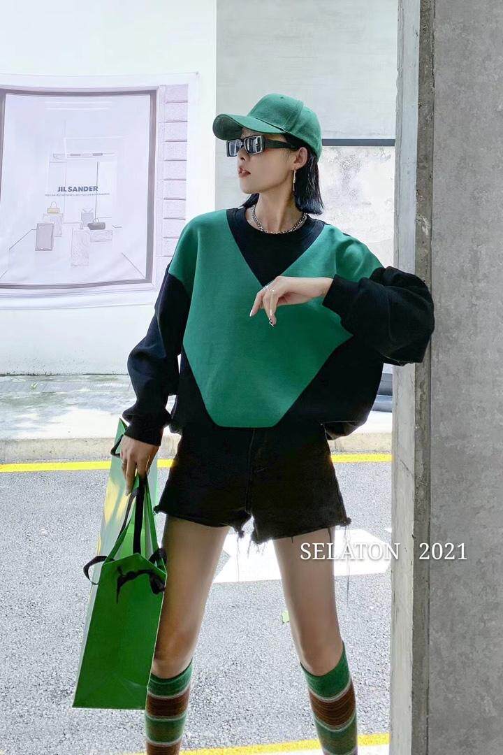 撞色韩版卫衣，女装卫衣/绒衫，雪蘭桐