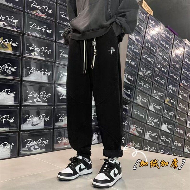 2025冬季新款欧棉绒加绒加厚保暖束脚棉裤A316-1-K1205P68控85图片