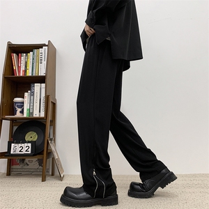 直筒西裤男2025春夏新款ins潮流运动阔腿宽松休闲西裤XK301-P50图片