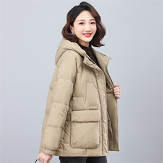 2024冬季时尚简约优雅休闲潮流厚实保暖羽绒服，女装羽绒服，独衣靓
