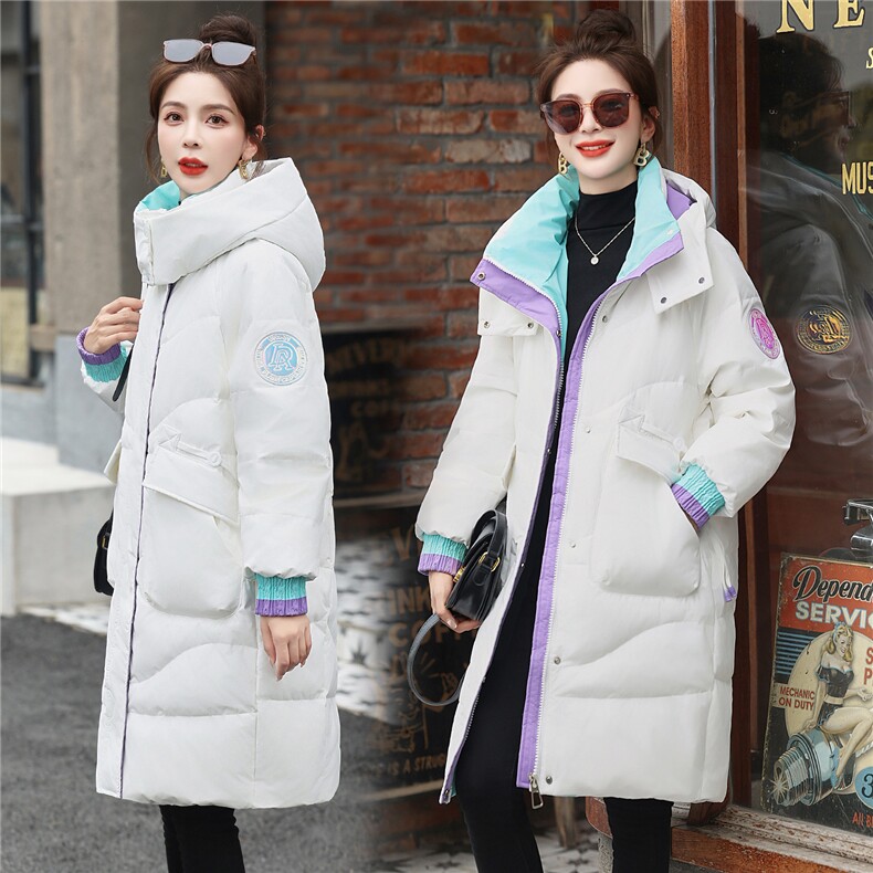 2025年冬季新款时尚潮流中长款加厚保暖羽绒服，女装羽绒服，贵人树