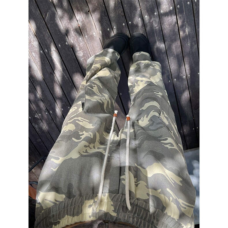 秋季350g重磅水洗多口袋痞帅迷彩大码工装裤男K24085-特P45控88，男装工装外套，电商A001