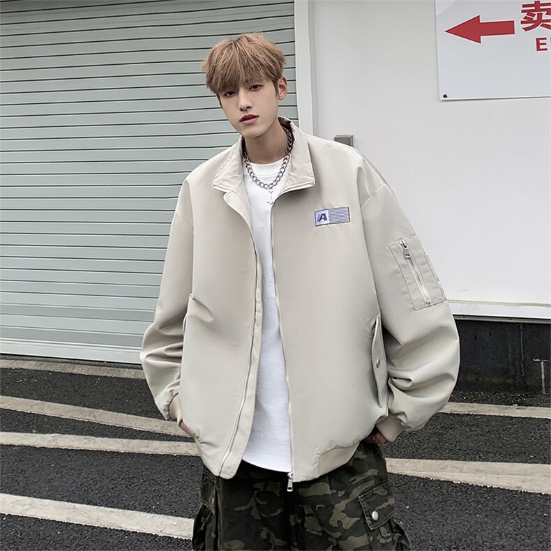 美式字母刺绣飞行夹克男2024春季新款嘻哈宽松外套现货W128-P63,男装夹克,星座512-4