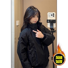 现货美式高街休闲棉衣夹克三防立领纯色户外工装加厚棉服外套，男装夹克，电商A486