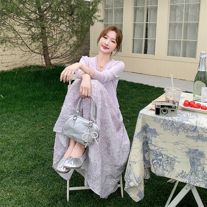 高级感甜美雪纺碎花长裙2025新款法式粉色吊带连衣裙女夏,女装连衣裙,纯色衣恋