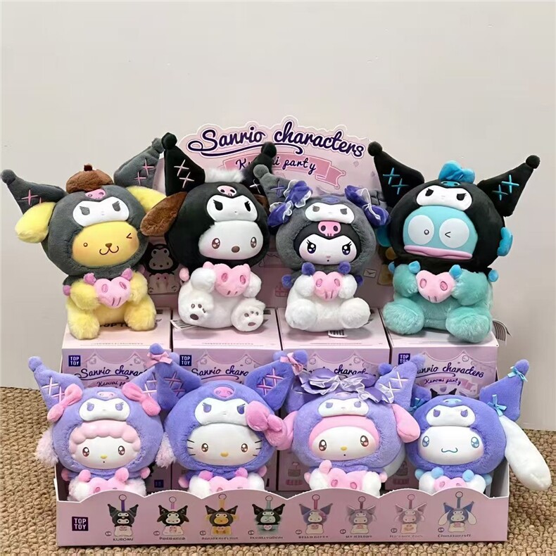 TOPTOY三丽鸥库洛米派对盲盒毛绒搪胶挂件公仔手办女玩偶礼物，苏杰潮玩网供
