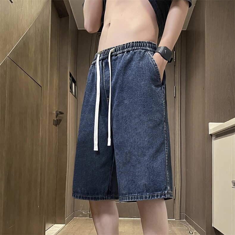 男夏季美式男生牛仔裤宽松男款裤五分中裤DK850-特批32,男装牛仔裤,星座718-1
