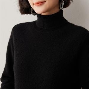 半高领加厚山羊绒衫毛衣女套头秋冬季欧货高端新款宽松打底针织衫图片