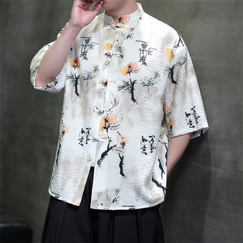 风数码印花衬衫C2501-P55,男装衬衫,星座815-1（原A203A）