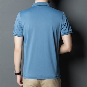 CY2106男士2023年夏季新款短袖t恤青年商务翻领修身体恤P90图片