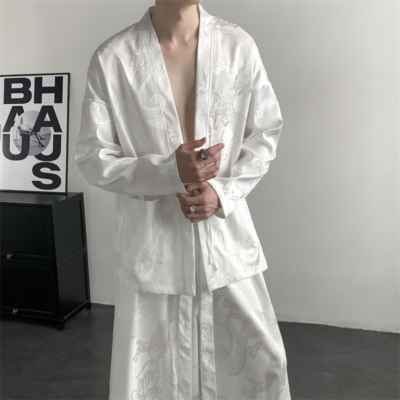 2025秋装新款加厚龙纹夹克开衫外套唐装汉服潮流2512-P50,男装夹克,电商A057