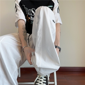 抖音品质字母刺绣设计凉感速干宽松休闲裤B315-K25590-特p30控58图片