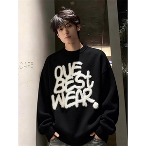 JY634-P53 圆领毛衣针织衫男潮牌帅气图片