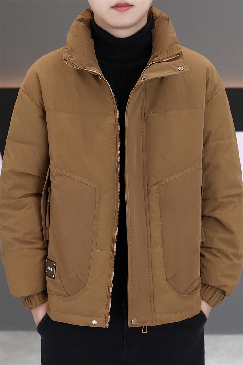 冬季加厚棉衣男休闲时尚立领纯色棉衣潮流棉服外套M962-P100,男装棉衣,星座310B-3