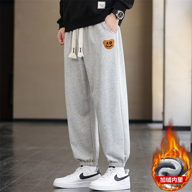 2025秋冬现货主推加绒新款大码潮流男士印花运动长裤JR951-P20，女装休闲裤，星座1816-2（原1210–2）