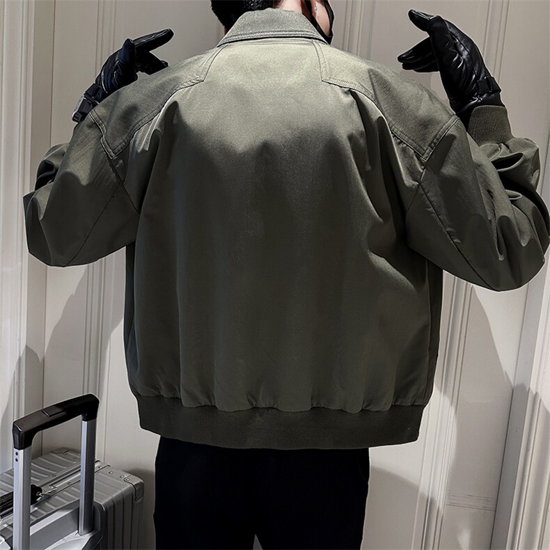 秋季2023轻熟抖音小伙假两件纯色休闲夹克店主风A236-JK5031-P135,男装夹克,电商A236