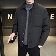 新款男士小翻领羽绒服夹克加厚防寒309B-3-81062-P185，男装夹克，星座1409-3