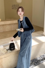 大量主推~秋季新款百搭气质牛仔套装2B237-6075-P175-K248，女装套装/套裙，2B237