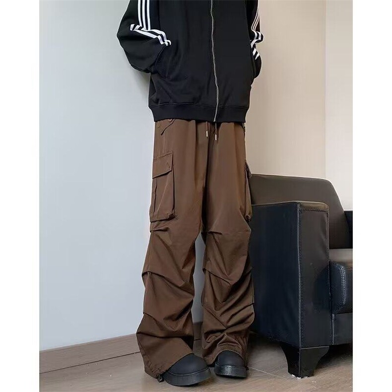 伞兵哈伦工装冲锋裤男女时尚vibe户外登山运动大口袋休闲直筒,男装休闲裤,星座218-1（原230）
