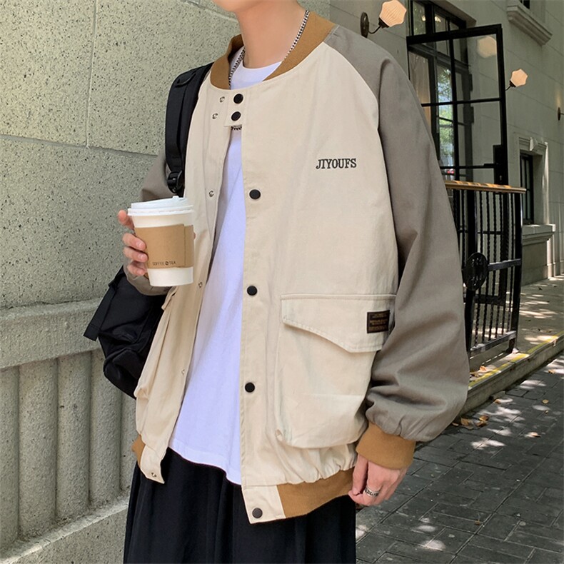 春秋拼色ins痞帅炸街休闲男士夹克韩版潮流情侣春装W1510-P50,男装夹克,星座512-2