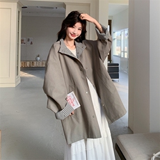 简约慵懒风衣两面穿2c016-7049-P165-K248，女装风衣，2C016
