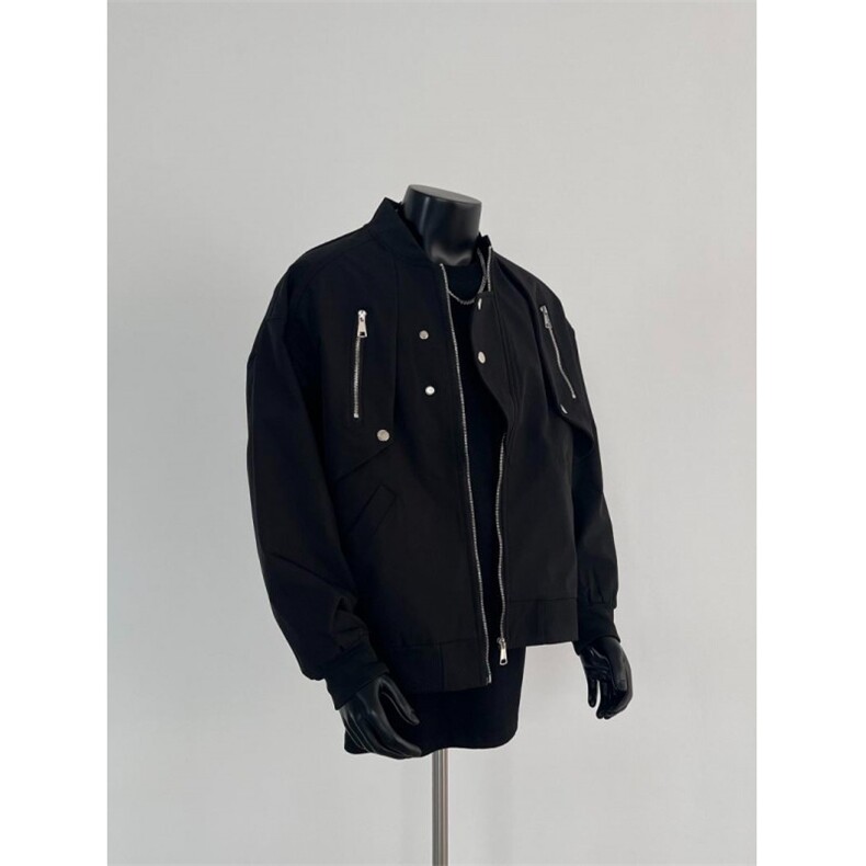 W579-682025秋美式高街春秋拉链工装棒球服外套男宽松夹克上衣,男装夹克,星座911-1