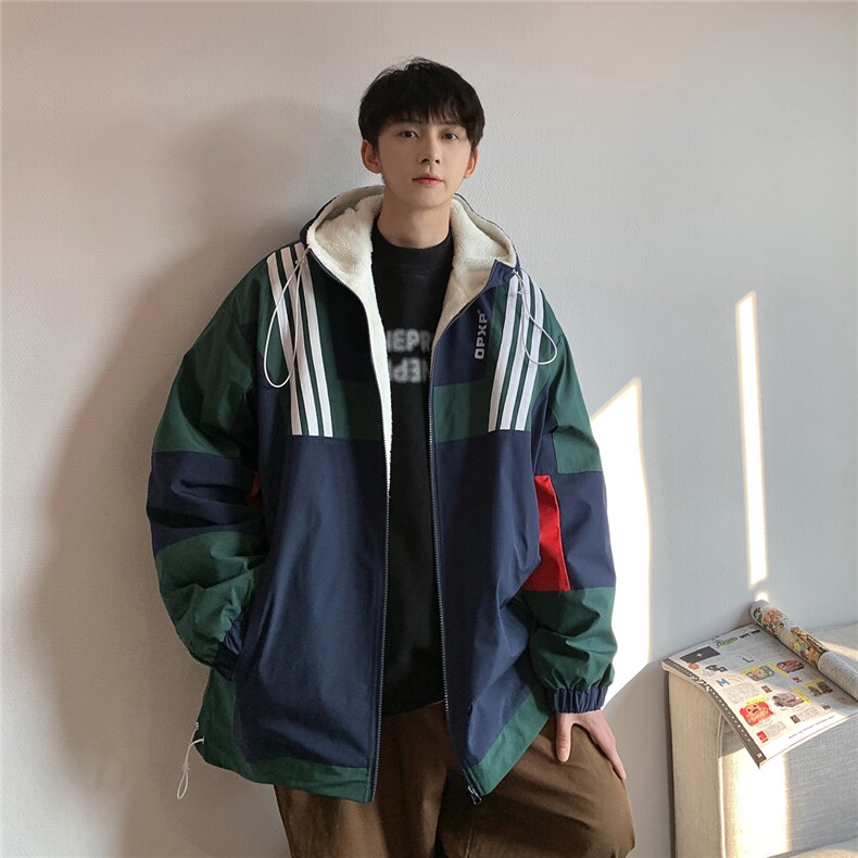 2025秋冬拼色内里羊羔毛夹克棉服M2003/P108控138(薄款P98控128）,男装夹克,电商A148