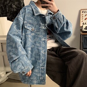 2024春装新款打大码男士牛仔夹克A158-JK205-P85，男装夹克，电商A158-1