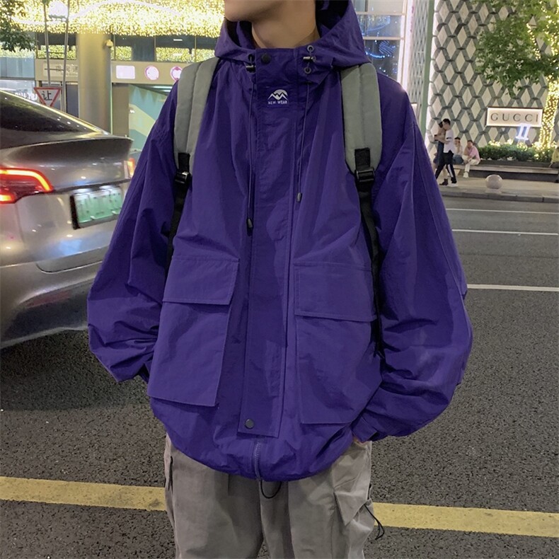 春季新款现货三防户外夹克男连帽冲锋衣外套DSA157B-J93-P60,男装夹克,电商A157B
