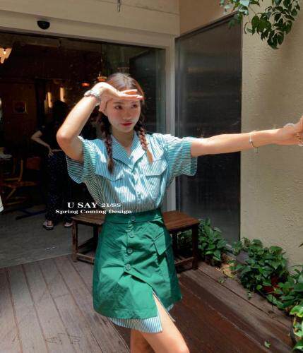 条纹两件套，女装，U SAY(3F)
