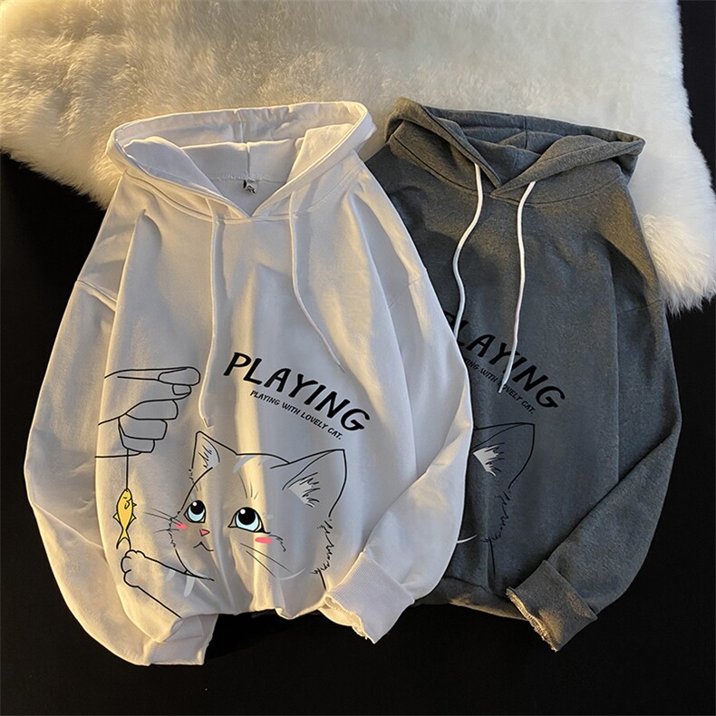 WY2129-P35加绒款-P40纯棉连帽卫衣男大码运动帽衫宽松薄外套男,男装卫衣,电商A040