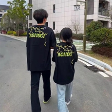 万针全刺绣工艺高品质260克双纱纯棉美式高街短袖T恤特P33，男装T恤，电商A486-1